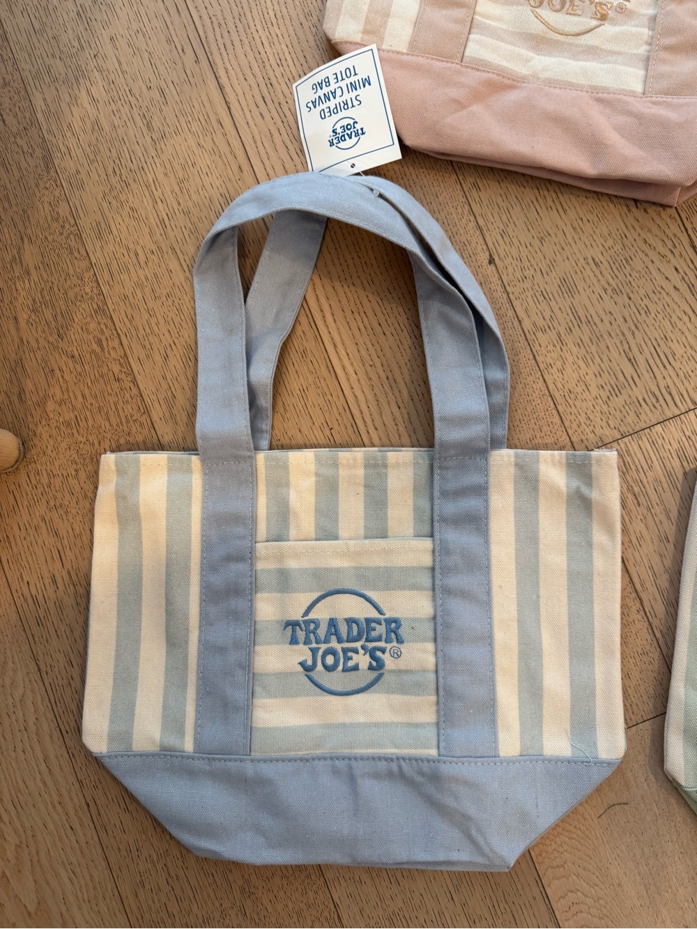 Trader Joe’s Striped Canvas Tote Bag - Blue